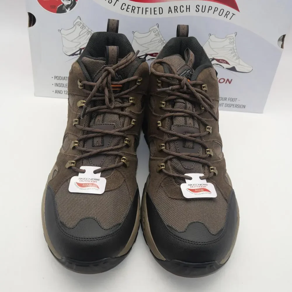 NEW Skechers Men's 13 Arch Fit Recon Beyonder WP Boots Brown Goodyear Outsoles